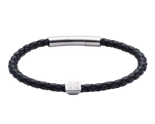 Official University of Cambridge Black Leather Bracelet