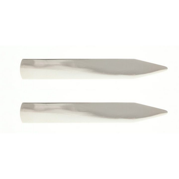 Solid Silver 70mm Collar Stays