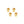 4 Gold Plated Knot Weave Style Dress Studs Set by Elizabeth Parker