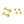 4 Gold Plated Knot Weave Style Dress Studs & Cufflinks Set - AEPDS001X4CL - 