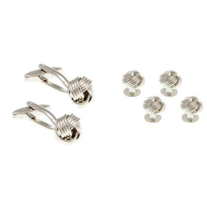 Knot Style Dress Studs & Cufflinks Set by Elizabeth Parker England