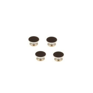 4 Black Enamel Dress Studs Set by Elizabeth Parker England