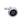 Black Onyx and .925 Solid Silver Button Cufflink by Elizabeth Parker