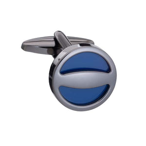 The Label Navy Gunmetal Cufflinks