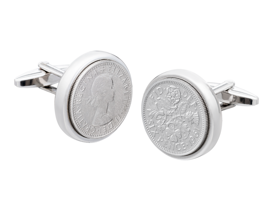 Sixpence Heirloom Coin Cufflinks