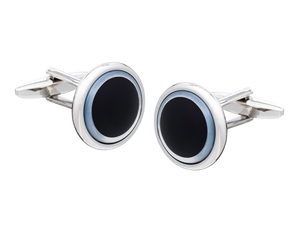 Goggle Eye Onyx & Mother of Pearl Cufflinks