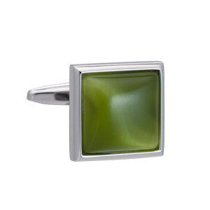 Back to Nature Green Square Cufflinks
