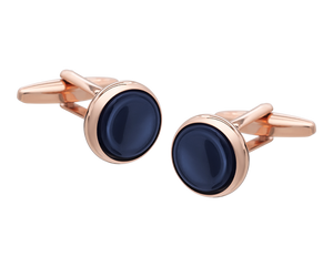 Signature Collection No3 Sodalite & Rose Gold Cufflinks