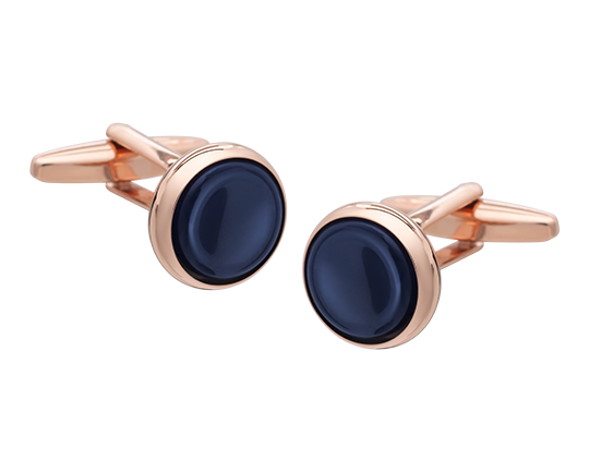 Signature Collection No3 Sodalite & Rose Gold Cufflinks