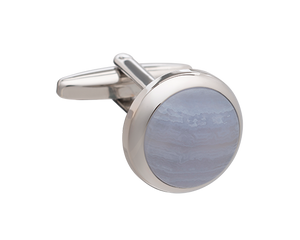 Timeless Classic Blue Lace Agate Cufflinks