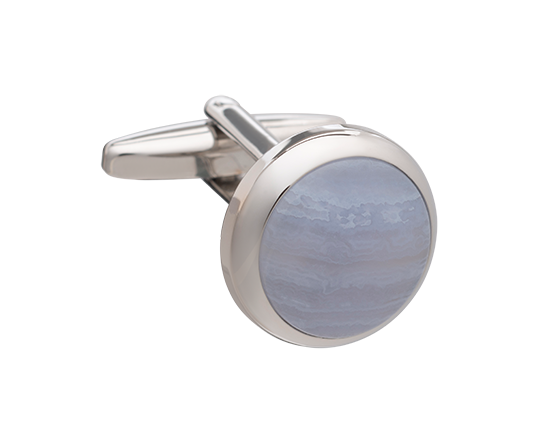 Timeless Classic Blue Lace Agate Cufflinks