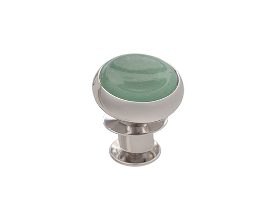 Signature Collection No4 Green Aventurine & Silver Cufflink and Lapel Pin Set