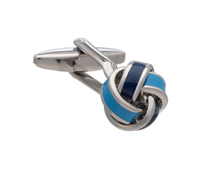 Navy & Blue Knot Cufflinks