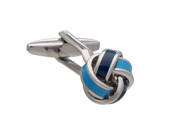 Navy & Blue Knot Cufflinks