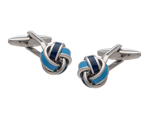 Navy & Blue Knot Cufflinks