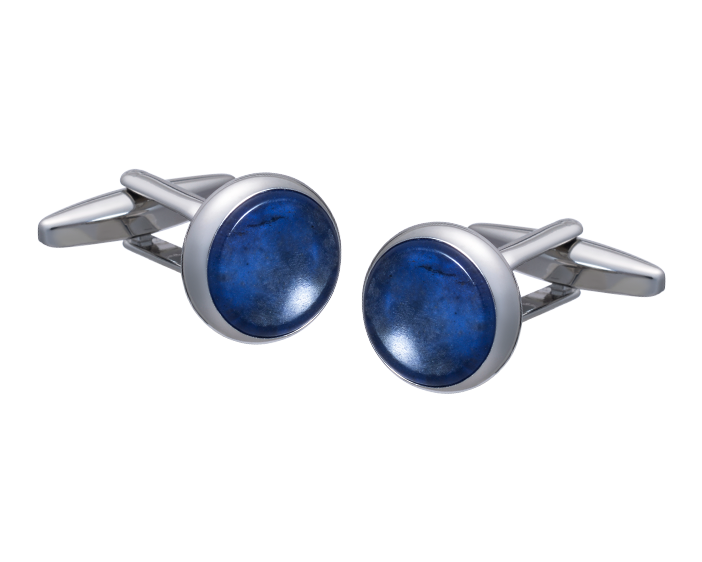 Signature Collection Dark Sodalite Dress Stud & Cufflink Set