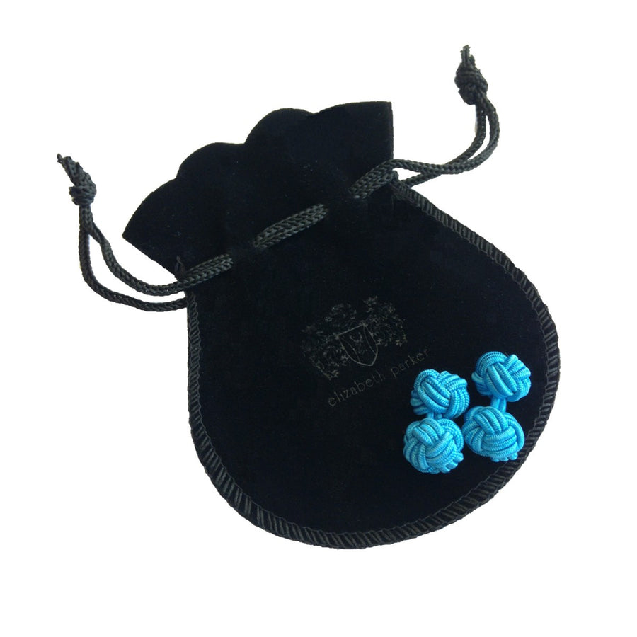 Black Sparkle & Electric Blue Cuffknots