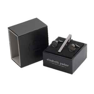 Gun Metal Textured Centre Tie Clip