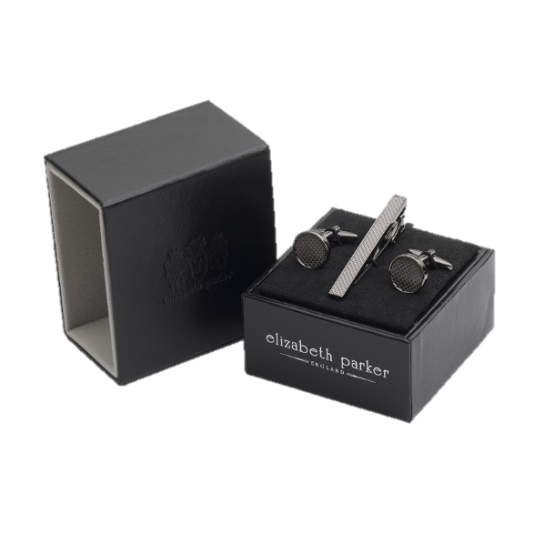 Gun Metal Textured Centre Tie Clip