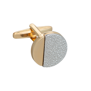 Gold Hammered Odds Cufflinks