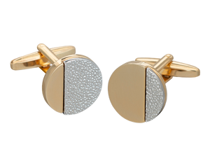 Gold Hammered Odds Cufflinks