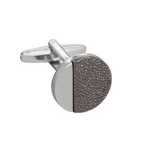 Gunmetal and Silver Hammered Odds Cufflinks
