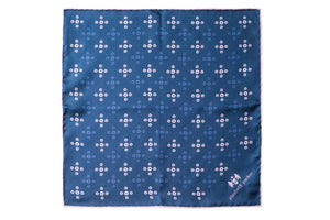 Pink Revolving Knot Silk Pocket Square By Elizabeth Parker 