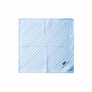 Sky Blue Multi Dotty Silk Pocket Square by Elizabeth Parker