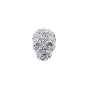 Clear Crystal Skull Lapel Pin by Elizabeth Parker