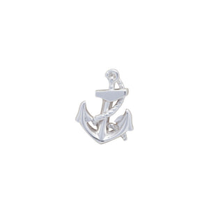 Simply Metal Anchor & Rope Lapel Pin by Elizabeth Parker