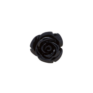 Black Rose Flower Metal Lapel Pin by Elizabeth Parker