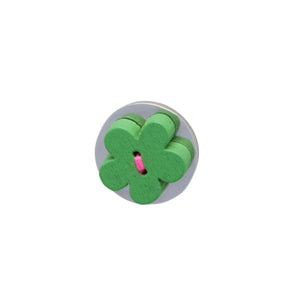 Green Wooden Lapel Pin by Elizabeth Parker