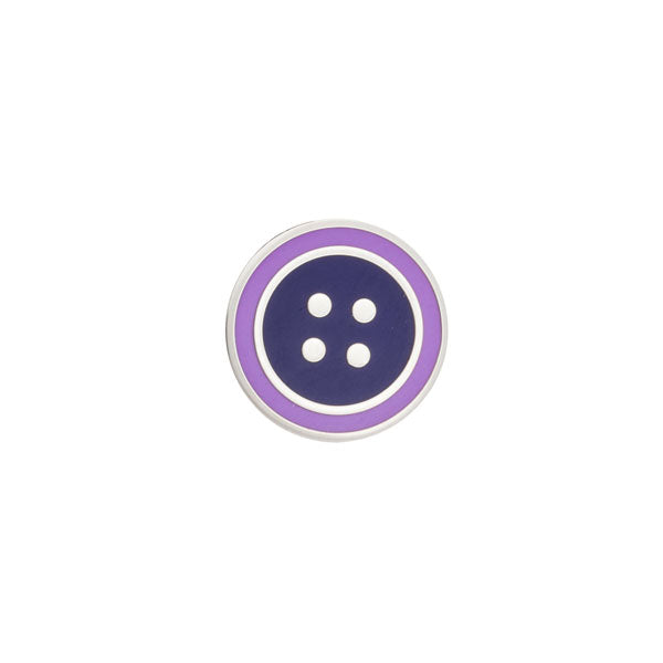 Round Navy Blue & Purple Enamel Button Lapel Pin by Elizabeth Parker