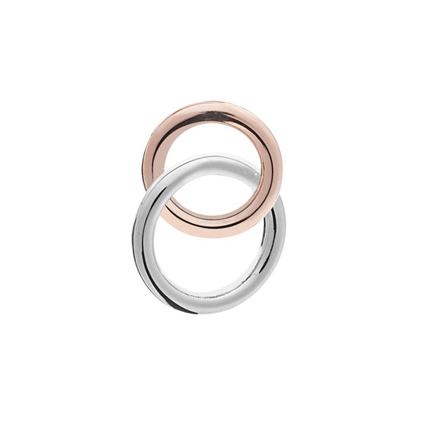 Intertwined Double Band Love Rings Lapel Pin by Elizabeth Parker