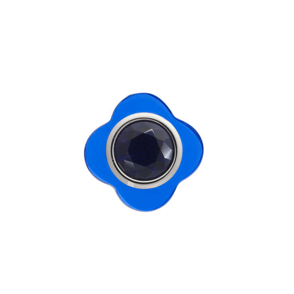 Cutesy Blue Flower Lapel Pin by Elizabeth Parker